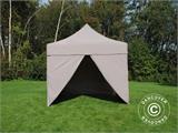 Vouwtent/Easy up tent FleXtents PRO 3x3m Latte, inkl. 4 Zijwanden