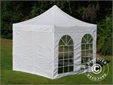 Tente pliante FleXtents PRO Vintage Style 3x3m Blanc, avec 4 cotés