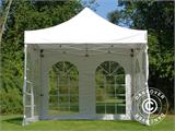 Tente pliante FleXtents PRO Vintage Style 3x3m Blanc, avec 4 cotés