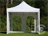 Tente pliante FleXtents PRO Vintage Style 3x3m Blanc, avec 4 cotés Tente pliante FleXtents PRO Vintage Style 3x3m Blanc, avec 4 cotés