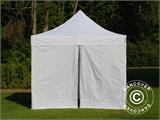 Tente pliante FleXtents Xtreme 50 Vintage Style 3x3m Blanc, avec 4 cotés