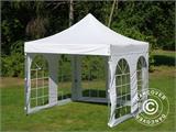 Tente pliante FleXtents Xtreme 50 Vintage Style 3x3m Blanc, avec 4 cotés