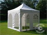 Tente pliante FleXtents Xtreme 50 Vintage Style 3x3m Blanc, avec 4 cotés