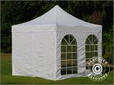 Faltzelt FleXtents Xtreme 50 Vintage Style 3x3m Weiß, mit 4 Seitenwänden