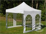 Gazebo pieghevole FleXtents Xtreme 50 Vintage Style 3x3m Bianco, inclusi 4 fianchi