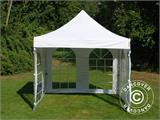 Faltzelt FleXtents Xtreme 50 Vintage Style 3x3m Weiß, mit 4 Seitenwänden