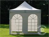 Tente pliante FleXtents Xtreme 50 Vintage Style 3x3m Blanc, avec 4 cotés