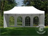 Tente Pliante FleXtents PRO Vintage Style 3x6m Blanc, avec 6 cotés