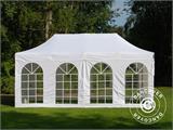 Tente Pliante FleXtents PRO Vintage Style 3x6m Blanc, avec 6 cotés