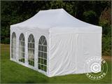 Tente pliante FleXtents Xtreme 50 Vintage Style 3x6m Blanc, avec 6 cotés