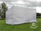 Vouwtent/Easy up tent FleXtents PRO Trapezo 3x6m Wit, inkl. 4 Zijwanden