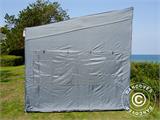 Vouwtent/Easy up tent FleXtents PRO Trapezo 3x6m Grijs, inkl. 4 Zijwanden