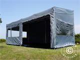 Namiot ekspresowy FleXtents PRO Trapezo 3x6m Szary, mq 4 ściany boczne