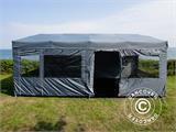 Snabbtält FleXtents PRO Trapezo 3x6m Grå, inkl. 4 sidor