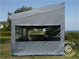 Carpa plegable FleXtents PRO Trapezo 3x6m Gris, Incl. 4 lados