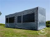 Tente pliante FleXtents PRO Trapezo 3x6m Gris, avec 4 cotés