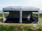 Snabbtält FleXtents PRO Trapezo 3x6m Grå, inkl. 4 sidor