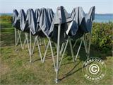 Pop up gazebo FleXtents PRO Trapezo 3x6 m Grey, incl. 4 sidewalls