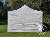 Carpa plegable FleXtents PRO Vintage Style 4x8m Blanco, incl. 6 lados