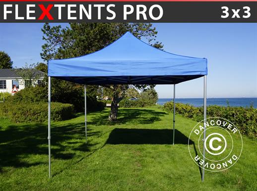 Vouwtent/Easy up tent FleXtents PRO 3x3m Blauw