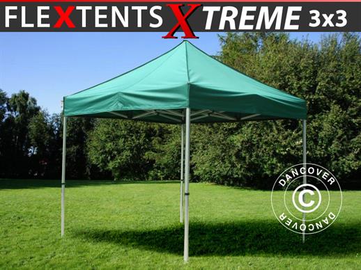 Tente pliante FleXtents Xtreme 3x3m Vert