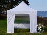 Vouwtent/Easy up tent FleXtents PRO 3x3m Wit, inkl. 4 zijwanden