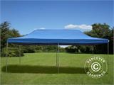 Faltzelt FleXtents PRO 4x8m Blau, mit 6 Seitenwänden