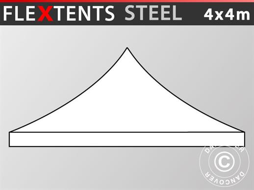 Roof cover for pop up gazebo FleXtents Steel and Basic v.3 4x4 m, White