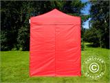 Tente pliante FleXtents Basic v.2, 2x2m Rouge, avec 4 cotés