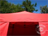 Tente pliante FleXtents Basic v.2, 2x2m Rouge, avec 4 cotés