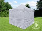 Faltzelt FleXtents Basic v.3, 3x3m Weiß, mit 4 Seitenwänden