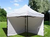 Tente pliante FleXtents Basic v.3, 3x3m Blanc, avec 4 cotés