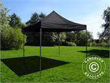 Faltzelt FleXtents Basic v.3, 3x3m Schwarz, mit 4 Seitenwänden