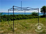 Gazebo pieghevole FleXtents Basic v.3, 3x3m Nero, inclusi 4 fianchi