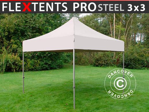 Quick-up telt FleXtents PRO Steel 3x3m Latte