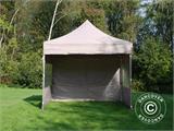 Brzo sklopivi paviljon FleXtents PRO Steel 3x3m Latte, uključ. 4 bočne stranice