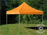 Tente pliante FleXtents PRO Steel 3x3m Orange, avec 4 cotés