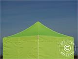 Tente pliante FleXtents PRO Steel 3x3m Néon jaune/vert, avec 4 cotés