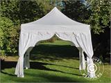 Vouwtent/Easy up tent FleXtents PRO Steel "Raj" 3x3m Wit/Goud