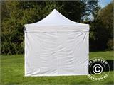 Faltzelt FleXtents Basic v.3, 4x4m Weiß, mit 4 Seitenwänden