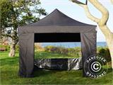 Faltzelt FleXtents Basic v.3, 4x4m Schwarz, mit 4 Seitenwänden