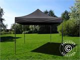 Tente pliante FleXtents Basic v.3, 4x4m Noir, avec 4 cotés