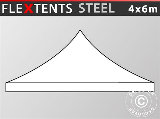Roof cover for pop up gazebo FleXtents Steel 4x6 m, White