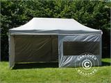 Faltzelt FleXtents PRO Steel 3x6m Silber, mit 6 Seitenwänden