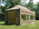 Tente Pliante FleXtents PRO Steel 3x6m Camouflage, avec 6 cotés