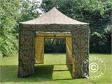 Tente Pliante FleXtents PRO Steel 3x6m Camouflage, avec 6 cotés