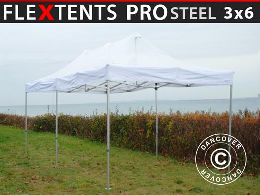 Foldetelt FleXtents PRO Steel 3x6m Transparent