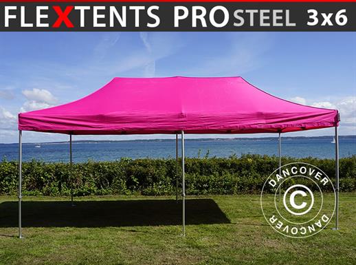 Pop up gazebo FleXtents PRO Steel 3x6 m Pink