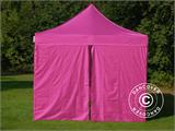 Vouwtent/Easy up tent FleXtents PRO Steel Vintage Style 3x6m Roze, inkl. 6 Zijwanden