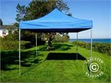 Faltzelt FleXtents PRO Steel 3x3m Blau, mit 4 Seitenwänden